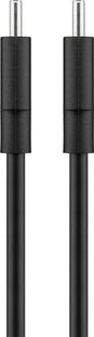 Cable De  2,00m Usb 2.0 480mbps Pd15w Usb-C Macho A Usb-C Macho Negro  Datos Y Carga