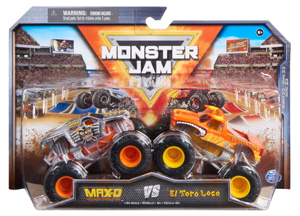 Spin Master Monster Jam - Pack De Dos Con Max-D Y El Toro Loco Escala 1:64 6066633
