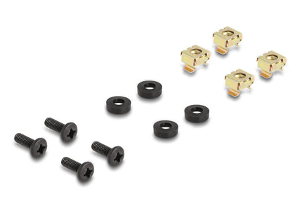 Delock 66751 Panel De Organización De Cables De 19? Con 4 Goma Entradas De Cables Y 5 Ganchos Metálicos 1u Gris Oscuro