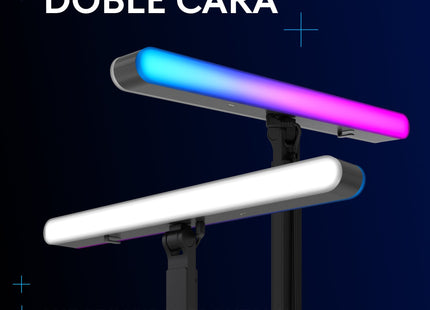 Logitech G Litra Beam Lx, Luz Led Principal Premium Para Streaming, Rgb De Doble Cara Con Truesoft, Para Streaming, Difusión, Lightsync, Bluetooth, Usb, Pc/Mac  Grafito