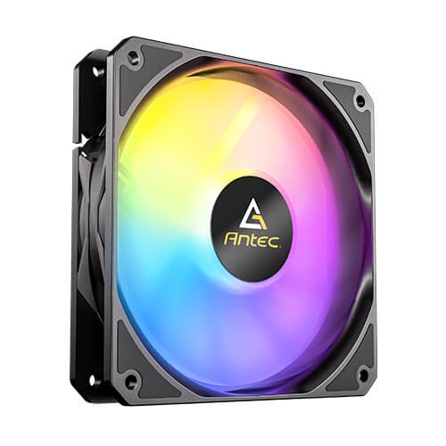 Kit 3 Ventiladores Pc  Auxiliar P12 A-Rgb Negro Antec Pack De 3/ Argb Pwm 120mm/ Anti-Vibration