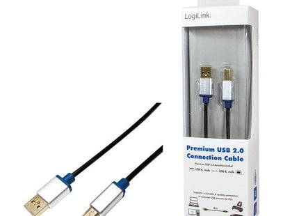 EAN 4052792037036 - LogiLink 2m, USB2.0-A/USB2.0-B cable USB USB A USB B Negro imagen 4