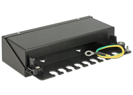 Delock 43338 Keystone Desktop Patch Panel 8 Port Black