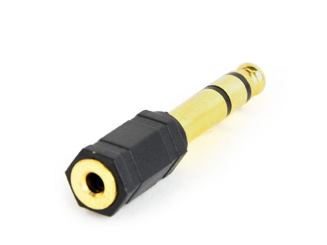 Gembird A-6.35m-3.5f Adaptador De Audio Jack 6,35 Mm A 3,5 Mm, Negro
