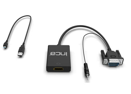 Inca Adaptador Ivth-02 Vga + Usb-A + Audio > Hdmi 0.2m Retail