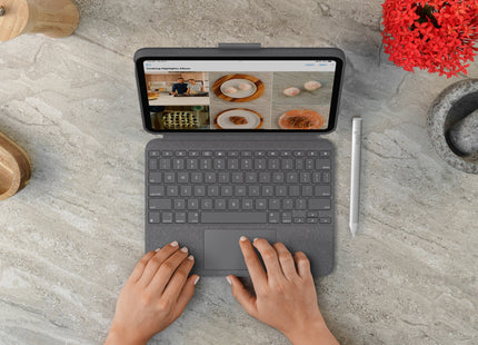 Logitech Combo Touch Qwerty Inglés Del Reino Unido Smart Connector Gris