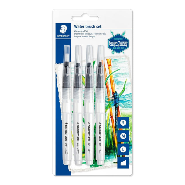 Staedtler Pinceles De Agua 949 Con Puntas Diferentes Blister -4ud-