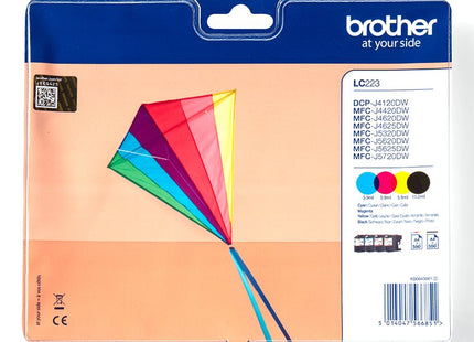 Pack Cartuchos Tinta Brother Lc223valbp Negro Cian Magenta Amarillo 550 Paginas