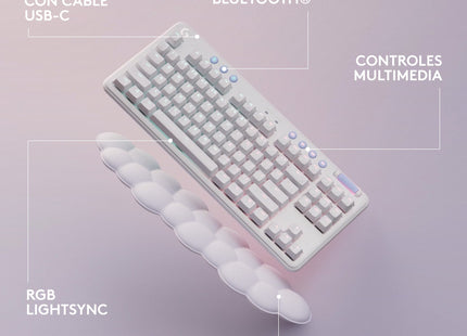 EAN 5099206100886 - Logitech G 920-010685 teclado Juego RF Wireless + Bluetooth QWERTY Español Blanco imagen 9