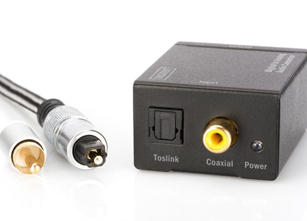 Digitus Convertidor Digital A Analógico Conector Rca Coaxial/Toslink Con Adaptador De Red