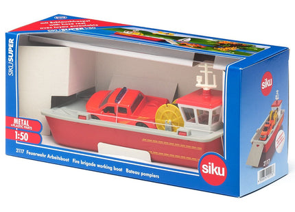 Barco De Trabajo De Bomberos Siku Super, Vehículo De Juguete