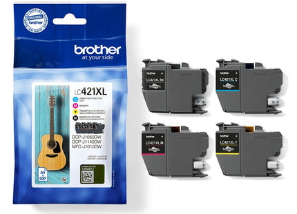 Tinta Original Brother Lc421xl Alta Capacidad Multipack Cian Magenta Amarillo Negro Lc421xlval