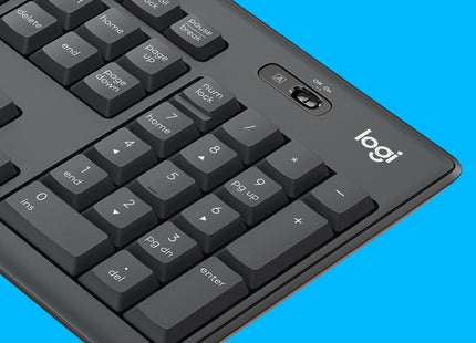 Teclado Ingles + Ratón Logitech Mk295 Usb Qwerty Internacional Ee.Uu. Grafito