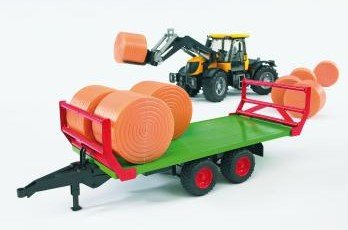 EAN 4001702022204 - BRUDER Bale transport trailer with 8 round bales parte y accesorio de modelo a escala imagen 2
