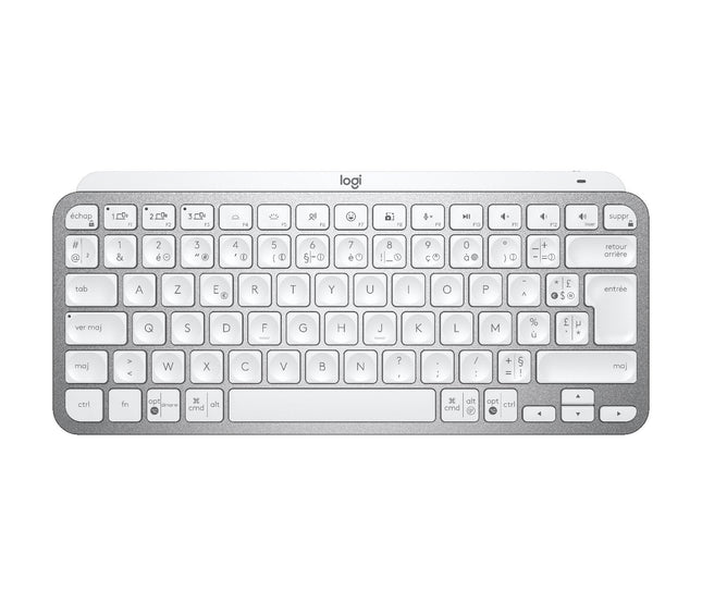 Teclado Francés Logitech Mx Keys Mini Rf Wireless + Bluetooth AErty Gris