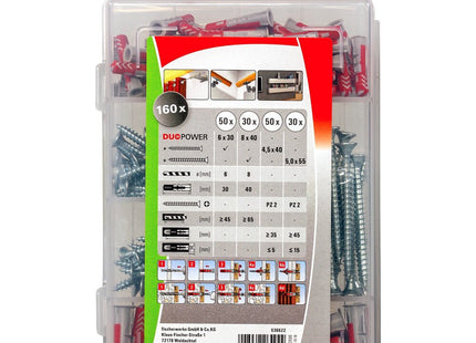 Maletin 160 Unid. Duopower 6/8+Tornillos 538622 Fischer