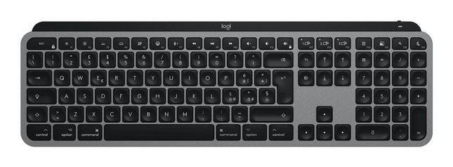 Logitech Master Series Mx Keys S For Mac Teclado Full Size Retroiluminación Inalámbrico Bluetooth Le Qwerty Italiano Gris Espacio