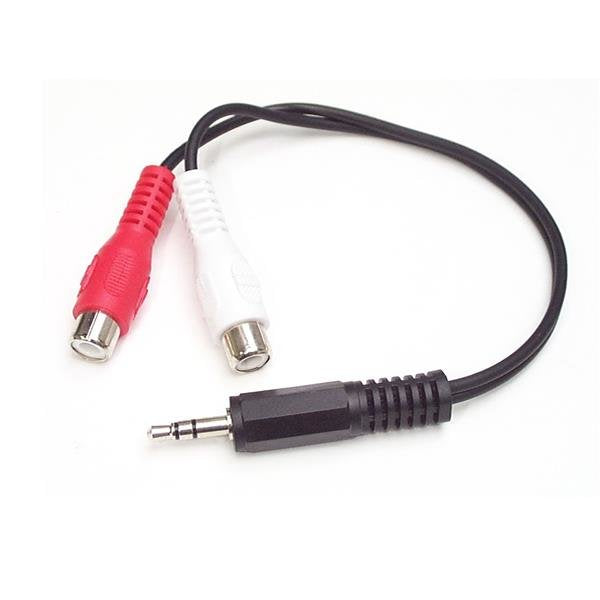 Startech Cable Adaptador De Audio Mini Jack 3,5mm A Rca Estereo 15cm