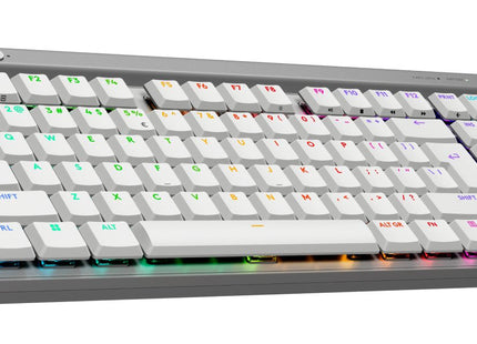 Teclado Ingles Logitech G G515 Juego Rf Wireless + Bluetooth Qwerty Ee.Uu. Blanco