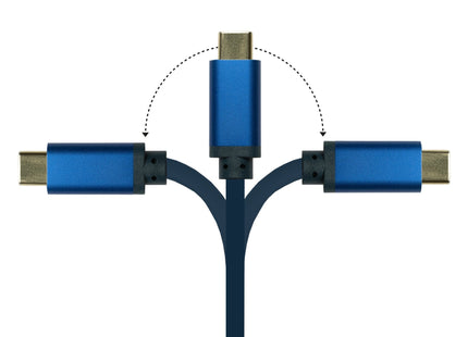 EAN 4014619554676 - Alcasa 4520-CSF030B adaptador de cable de vídeo 3 m USB Tipo C HDMI tipo A (Estándar) Azul imagen 4