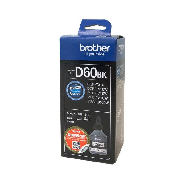 Tinta Original Brother Btd60bk Negra | 6500pgs | Dcp-T510w/Dcp-T710w/Mfc-T910dw