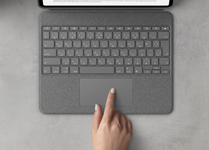 Logitech Combo Touch Caja De Teclado Y Folio Con Panel Táctil Luz Trasera Apple Smart Connector Qwertz Suizo Gris Oxford Para Apple Ipad Pro De 12 9" (5ª Generación)