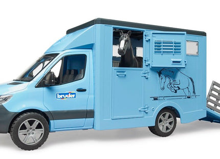 Bruder Camion Mercedes Benz Sprinter Para Transporte Equino. Incluye 1 Caballo. 43x17x22 Cm
