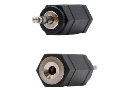 Adaptador De Audio Estéreo Jack 2.5mm-H A Jack 3.5mm-M · Negro