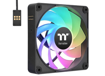 Ventilador  Pc Thermaltake Ct120 Ex Reverse Argb Sync Pc Cooling Fan, Negro, Paquete De 3 Cl-F192-Pl12sw-A