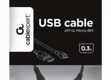 Gembird Cable Usb A Micro Usb 0.30m  Negro Ccp-Musb2-Ambm-0.3m