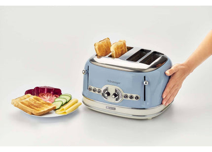 EAN 8003705114951 - Ariete 0156/05 6 4 rebanada(s) 1600 W Azul, Cromo, Blanco imagen 3