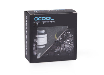 Alphacool Icicle Boquilla Doble Giratoria G1/4 Ag A G1/4 Ag - Blanco, Conexión (Blanco, Para Mangueras Blandas (Pvc, Silicona, Neopren