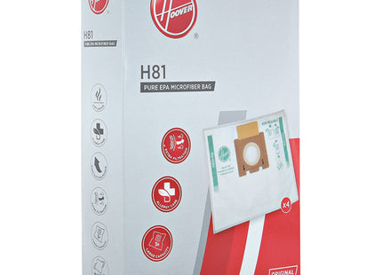 Bolsa Pure Hepa Hoover H81 Para Aspirador Telios Extra 4 Unidades