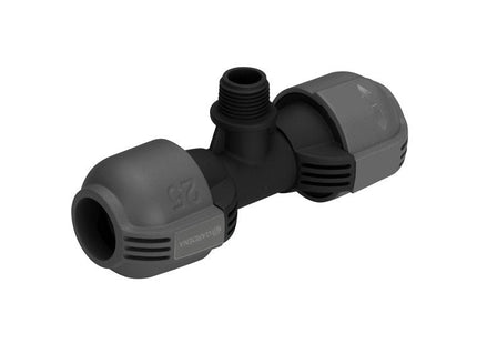 Gardena 2786-20 Sprinklersystem T 25mm> 1/2 ", Conexión Negro / Gris