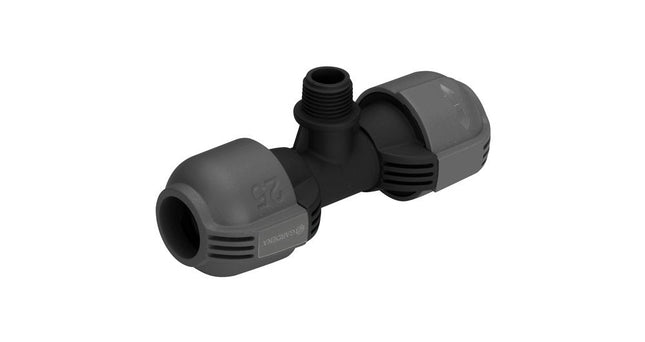 Gardena 2786-20 Sprinklersystem T 25mm> 1/2 ", Conexión Negro / Gris