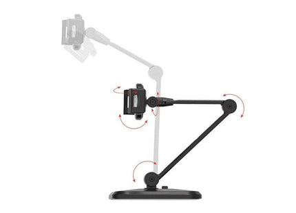 Techly 026371 Desk Wall Support Arm For Tablet And Ipad 4.7-12.9 Full-Motion Black