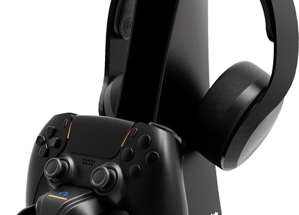 Soporte De Carga Snakebyte Para Gamepad Ps5 Y Auriculares Dual Charge Negro