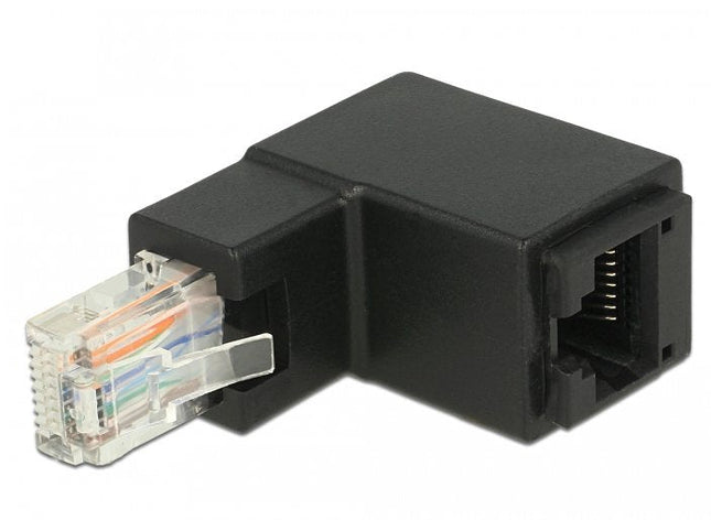 Delock 86424 Adaptador De Cable Acodado Rj-45 Negro