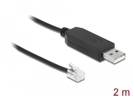 Delock Cable Usb Typ-A A Seriell Rs-232 Rj9/Rj10 2 M