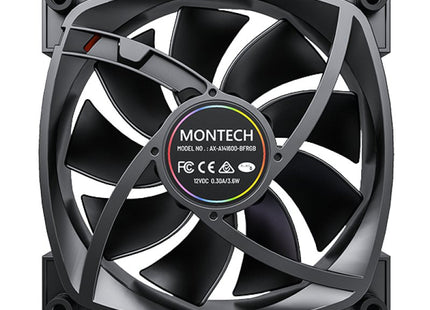 Ventilador Montech Rx140 Pwm 140x140x25 Negro, 140 Mm Rx140 Pwm Black