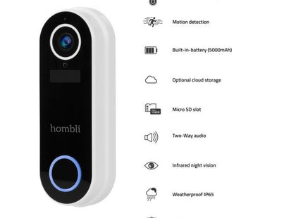 Timbre Inteligente Hombli 2 (Blanco) + Timbre