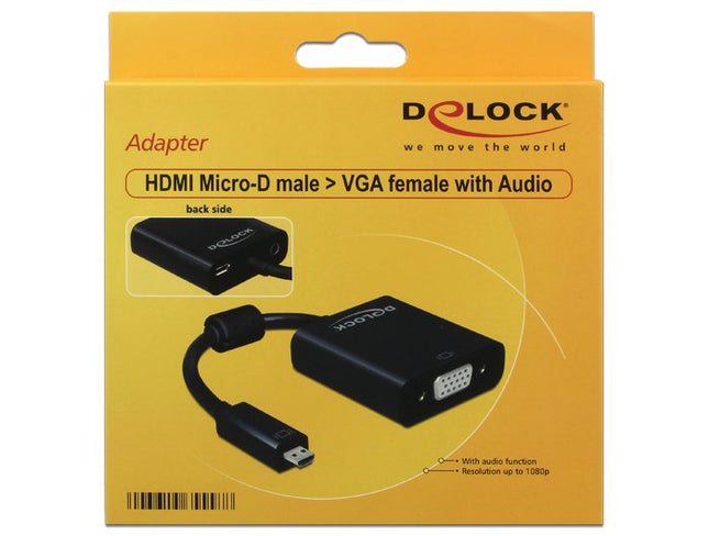 Delock Adaptadorcable Micro Hdmi-D St > Vga Hembra Con Audio