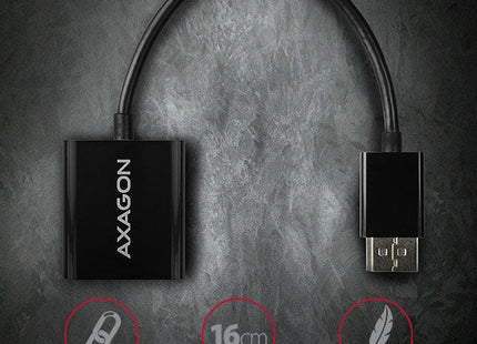 EAN 8595247904386 - Axagon RVD-VGN adaptador de cable de vídeo 0,15 m DisplayPort VGA (D-Sub) Negro imagen 5