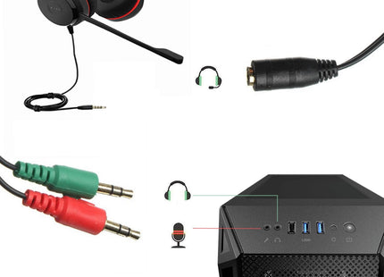 EAN 8054392619809 - Ewent EC1642 cable de audio 0,15 m 3,5mm 2 x 3.5mm Negro, Verde, Rojo imagen 2