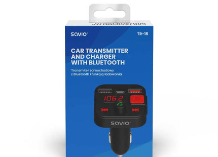 EAN 5901986047889 - Savio TR-15 Transmiter FM z Bluetooth 87,6 - 107,9 MHz Bluetooth/USB Negro imagen 7