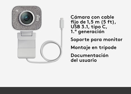 EAN 5099206087682 - Logitech 960-001297 cámara web 1920 x 1080 Pixeles USB 3.2 Gen 1 (3.1 Gen 1) Blanco imagen 15