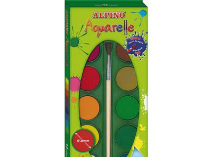 Acuarelas Alpino Aquarelle12 Colores Intensos Y Brillantesø28mmpincel Incluido