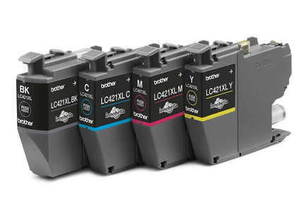Tinta Original Brother Lc421xl Alta Capacidad Multipack Cian Magenta Amarillo Negro Lc421xlval