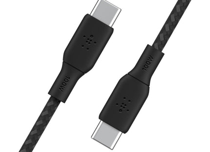 Cable 100w Usb-C To Usb-C Braided 2m Negro