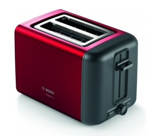 Tostadora Bosch Home Tat3p424de  2 Rebanada(S) 970 W Negro, Rojo Rojo/Negro, 2 Rebanada(S), Negro, Rojo, Ce, Vde, 970 W, 220 - 240 V, 50/60 Hz